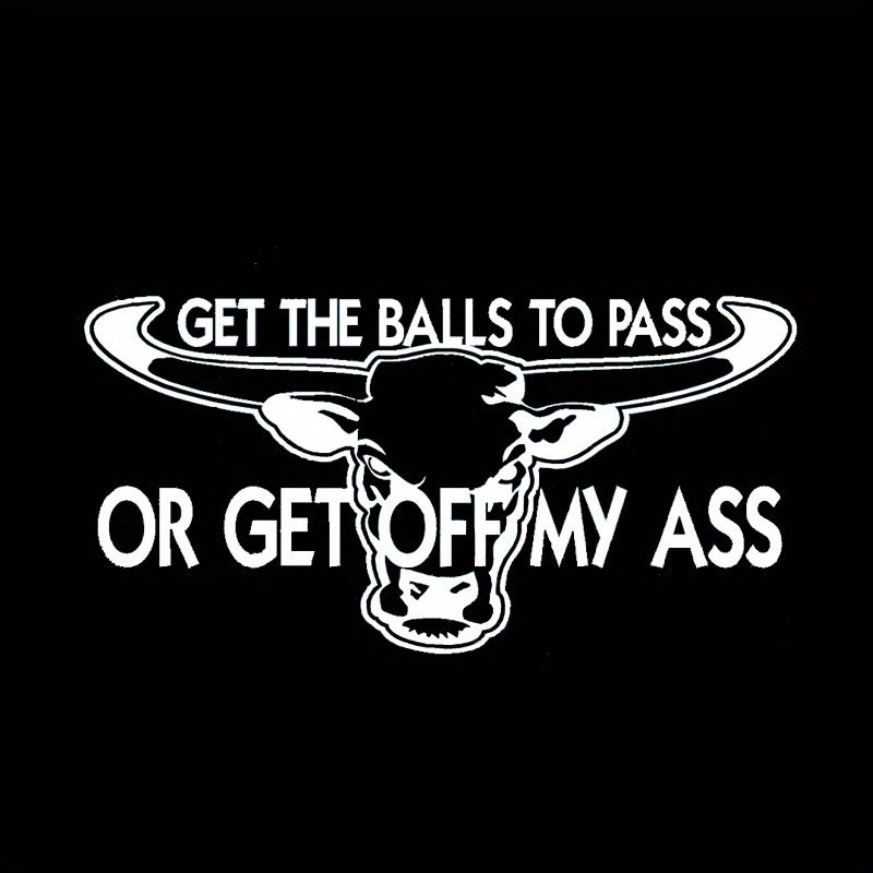 Забавная наклейка на машину с быком 14x7см из винила, наклейка для автомобиля 4x4