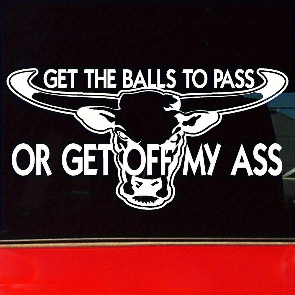 Забавная наклейка на машину с быком 14x7см из винила, наклейка для автомобиля 4x4