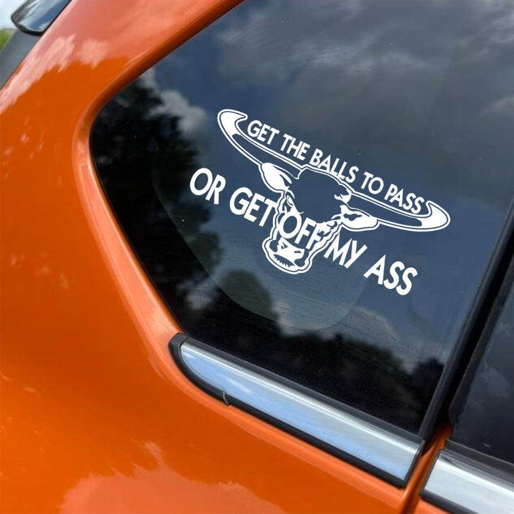 Забавная наклейка на машину с быком 14x7см из винила, наклейка для автомобиля 4x4