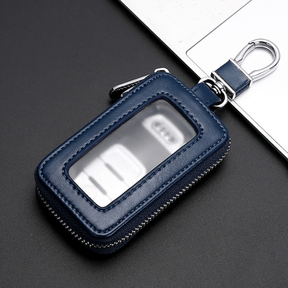 Universal PU Leather Car Key Fob Case Black Burgundy Blue Brown Key Protector