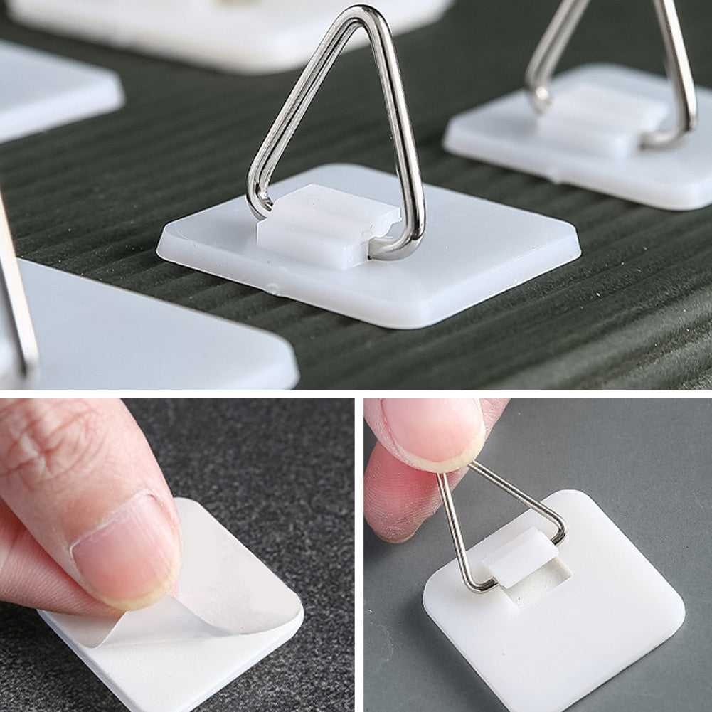 10-штук самоклеящихся пластиковых крючков для стен для антикоррозийных пластин и подвешивания картин