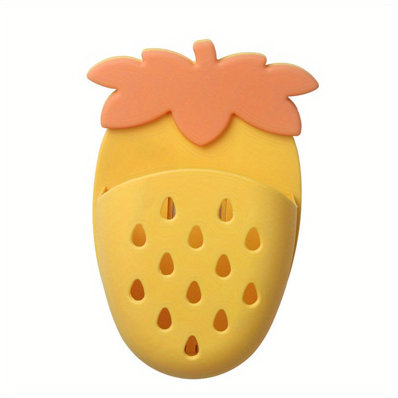 Wall-Mounted Strawberry Storage Rack No Drilling Kitchen and Bathroom Organizer