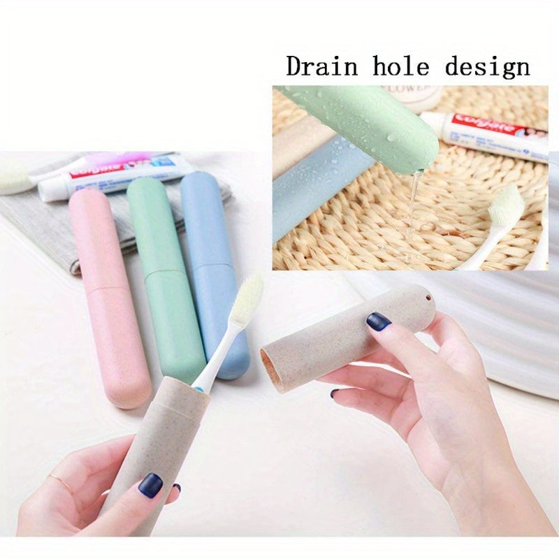 Portable Toothbrush Cases 4pcs in Pastel Colors Dust-Proof Ventilated Travel