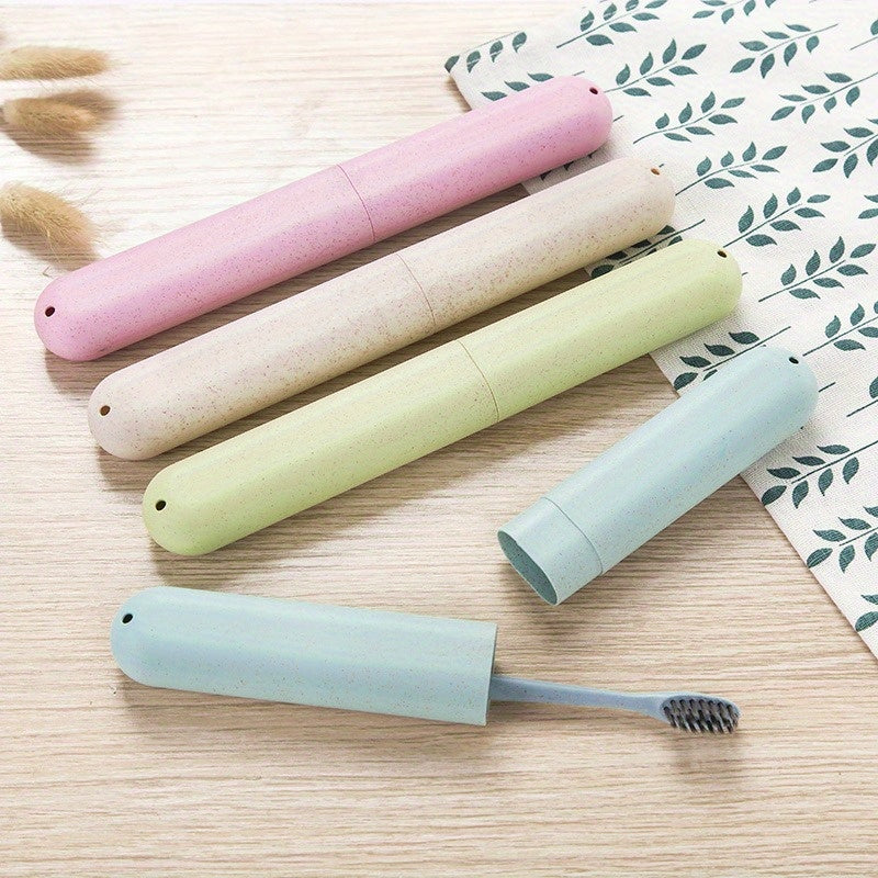 Portable Toothbrush Cases 4pcs in Pastel Colors Dust-Proof Ventilated Travel