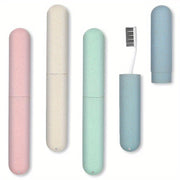 Portable Toothbrush Cases 4pcs in Pastel Colors Dust-Proof Ventilated Travel
