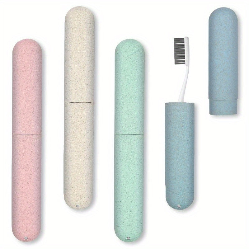 Portable Toothbrush Cases 4pcs in Pastel Colors Dust-Proof Ventilated Travel