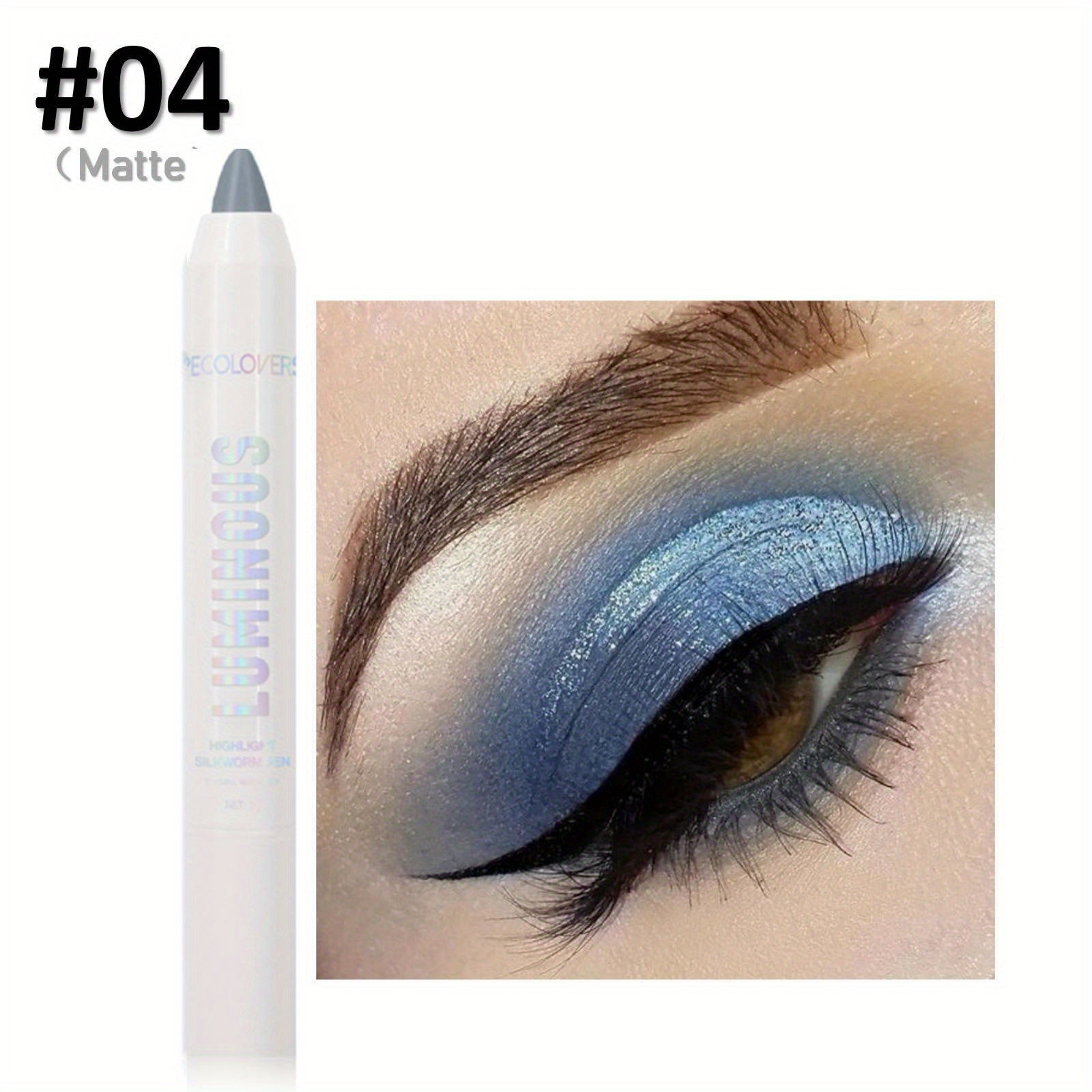 Barra de sombra de ojos mate para mujer, a prueba de agua, de giro, de larga duración