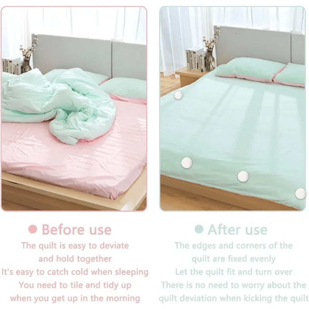 Yotqizish to'shagi qoplamasi 5 yoki 10 ta paket, bitta tugmani ochish va qo'ziqorin yostiq kliplar bilan