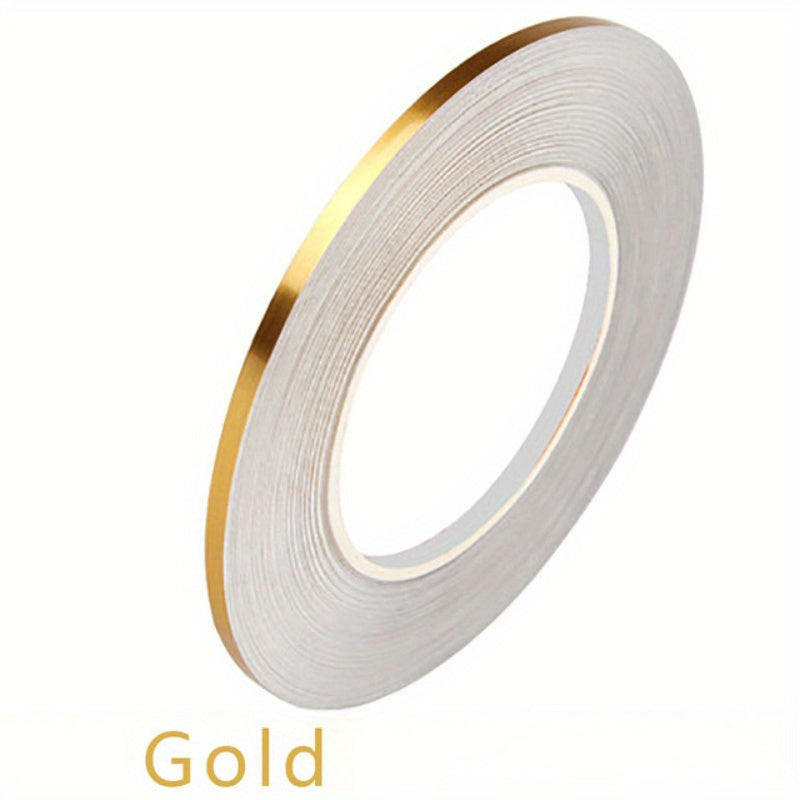 50m RV Bathroom Brushed Golden Silvery Floor Edging Wall Stickers Waterproof Trim