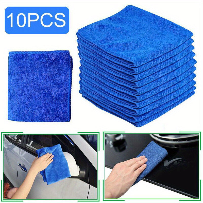 10PCS toallas de microfibra chamois para limpiar cristales de coche, uso doméstico