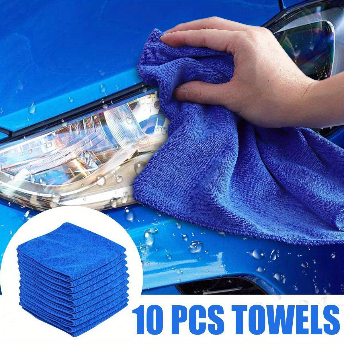 10PCS Microfiber Chamois Towels Car Glass Cleaning Household Use