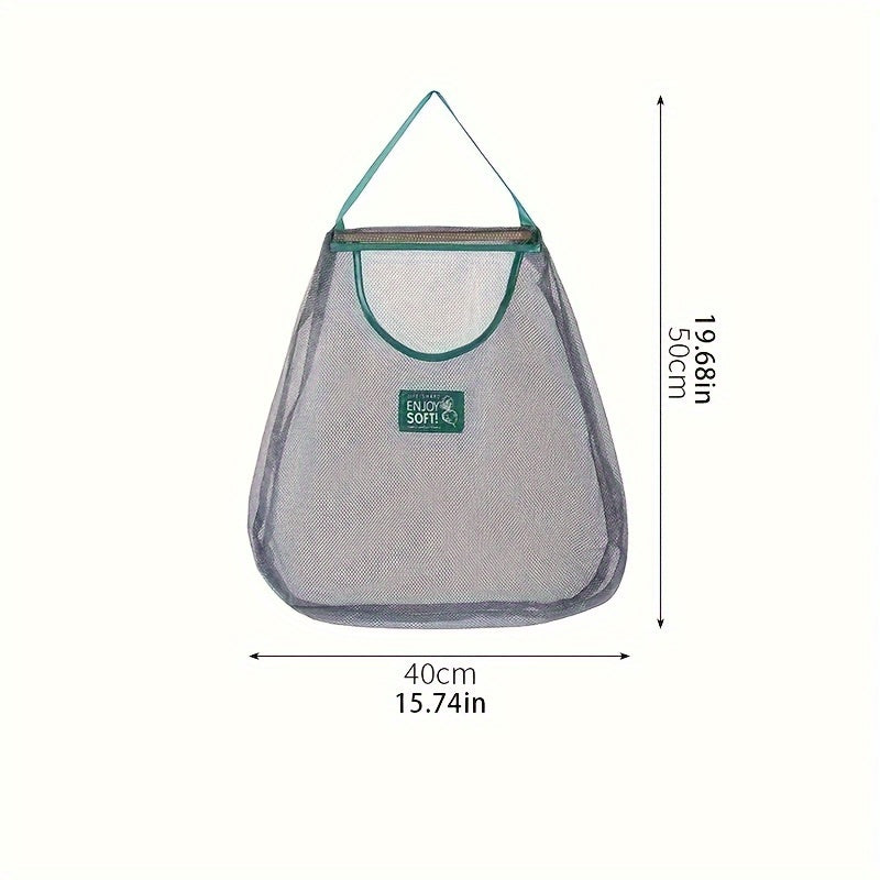 Flexible Mesh Kitchen Storage Bag Wall-Mounted Organizer for Fruits Vegetables