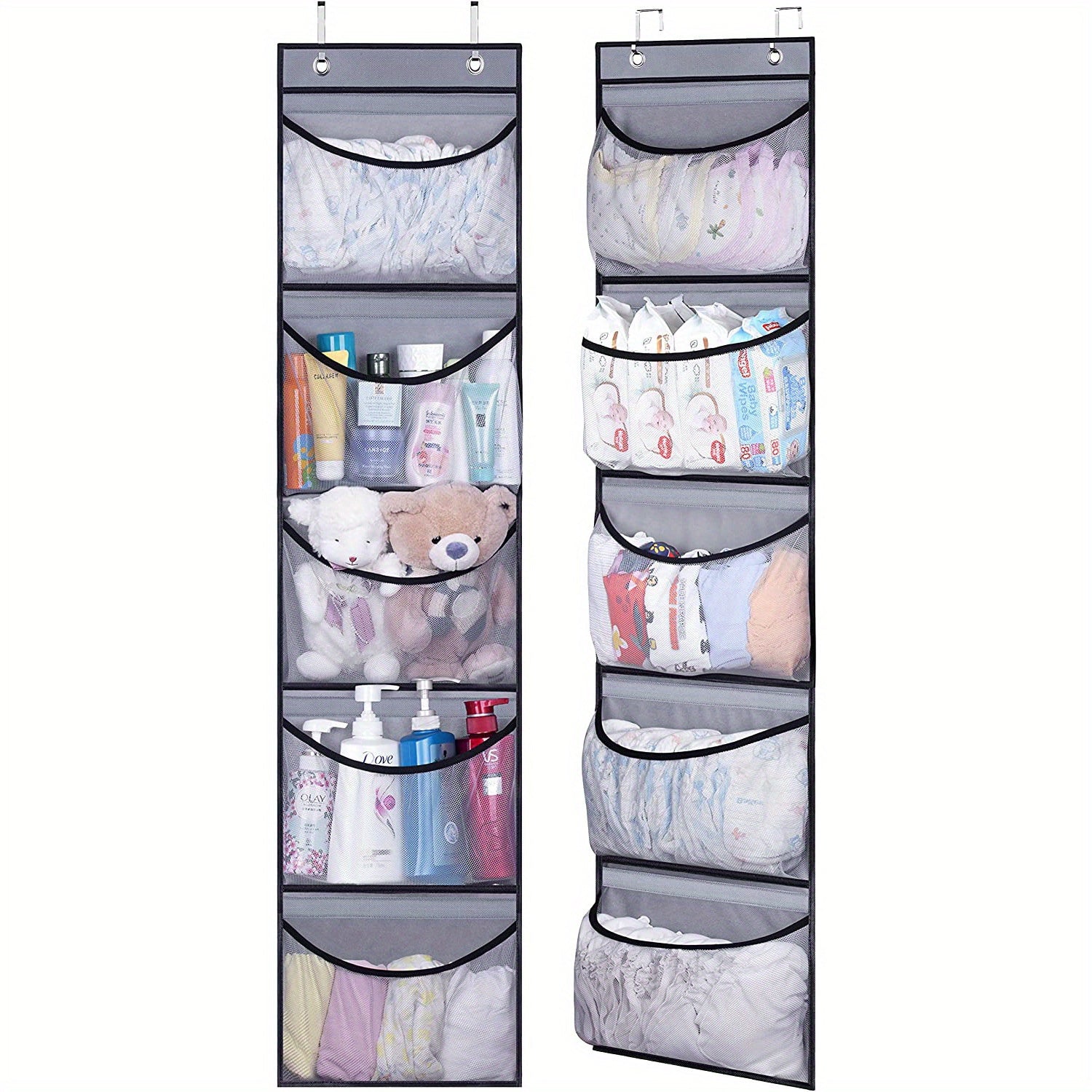 Large Hanging Storage Bag with 5 Layers for Toys Clothes and Sundries Over-the-Door Organizer
