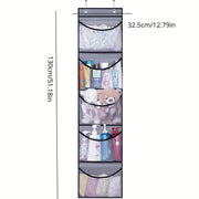 Large Hanging Storage Bag with 5 Layers for Toys Clothes and Sundries Over-the-Door Organizer