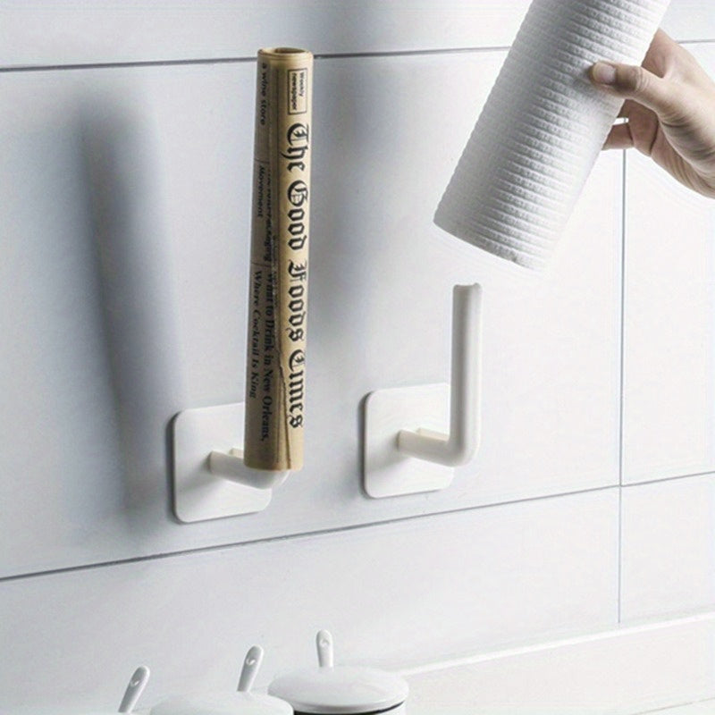 Wall-Mounted Plastic Kitchen Storage Rack Hanging Organizer Space Saver