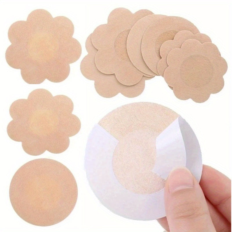 100 Pcs Disposable Non-Woven Nipple Covers Skin Tone Seamless Comfortable