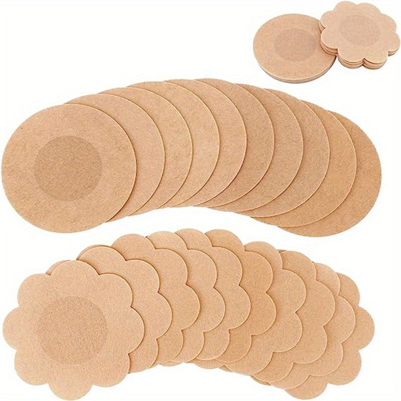 100 Pcs Disposable Non-Woven Nipple Covers Skin Tone Seamless Comfortable