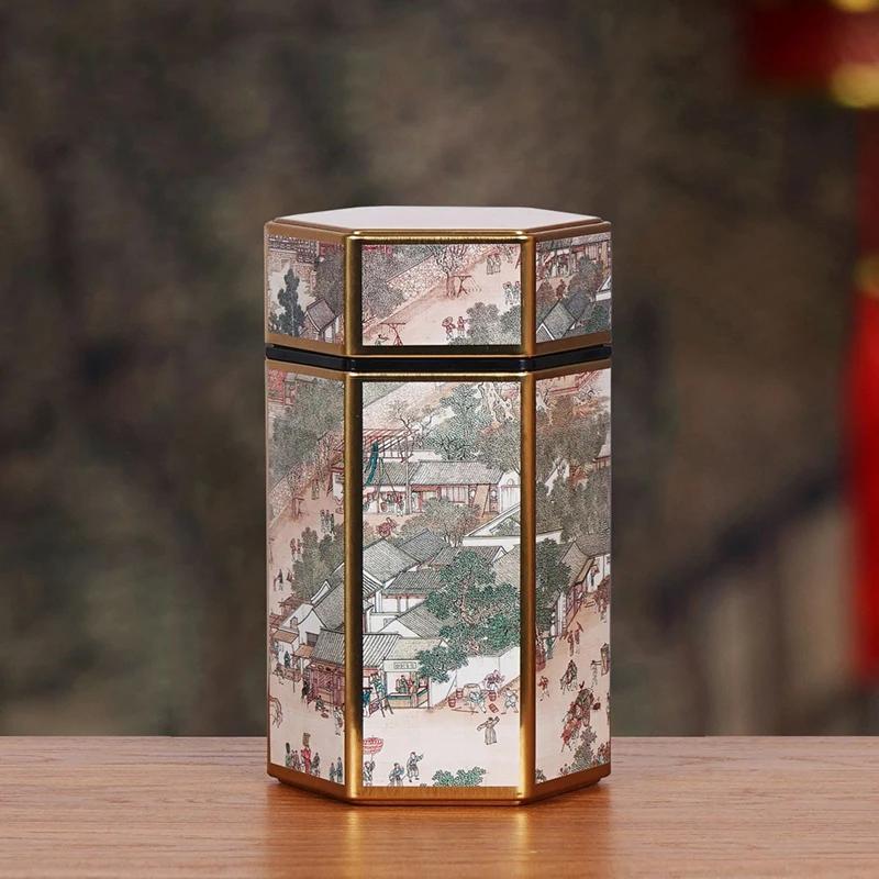 Шестиугольный контейнер для чая, безопасный для хранения продуктов, для кухни и столовой