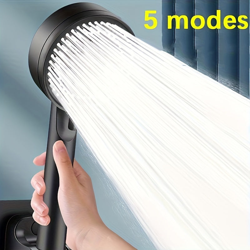 Multi-Functional ABS Handheld Shower Head with 5 Spray Modes Water-Saving