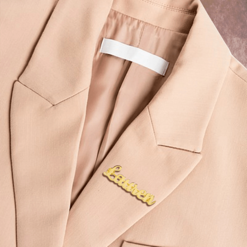 Индивидуальный брошка с именем из нержавеющей стали для женщин и мужчин, подарок маме, подруге или невесте