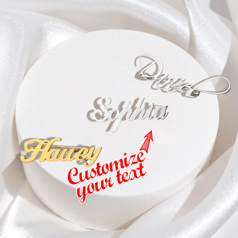 Индивидуальный брошка с именем из нержавеющей стали для женщин и мужчин, подарок маме, подруге или невесте