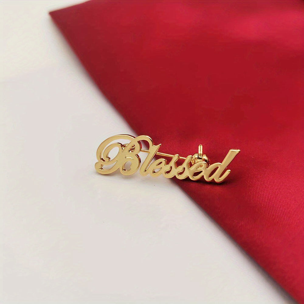 Shaxsiylashtirilgan Oltin Ism Broshkasi, Tug'ilgan kunlar, To'ylar va Maxsus Tadbirlar uchun Mukammal Sovg'a. U uchun Maxsus Lapel Pin, Sevishganlar Kuni, Onalar Kuni va Boshqalar uchun Ideal. (Shaxsiylashtirish faqat ingliz tilida mavjud)
