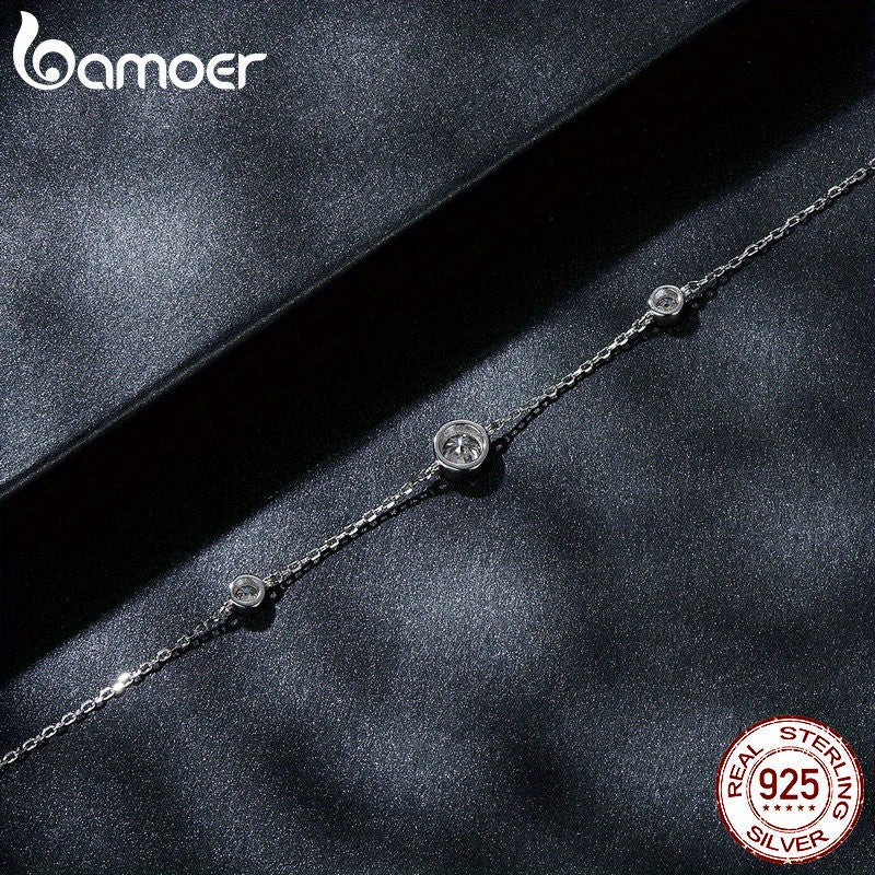 0.5ct va 0.1ct toshlar bilan zamonaviy Moissanite bilaguzuk, 925 sterling kumushdan tayyorlangan - Har kuni kiyish uchun yoki unga sovg'a sifatida ideal