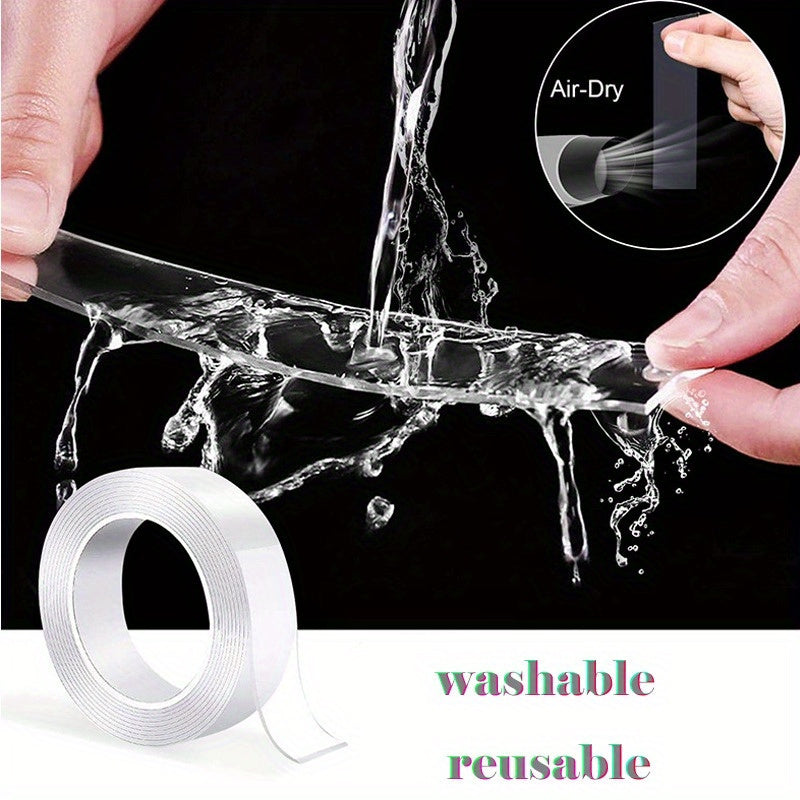 Double-Sided Washable Transparent Adhesive Tape for Kitchen and Bathroom Use