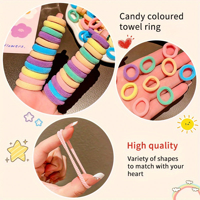 Kids Girls Hair Bands 100/200 Elastic Fabric Scrunchies Cute Gift Accessories