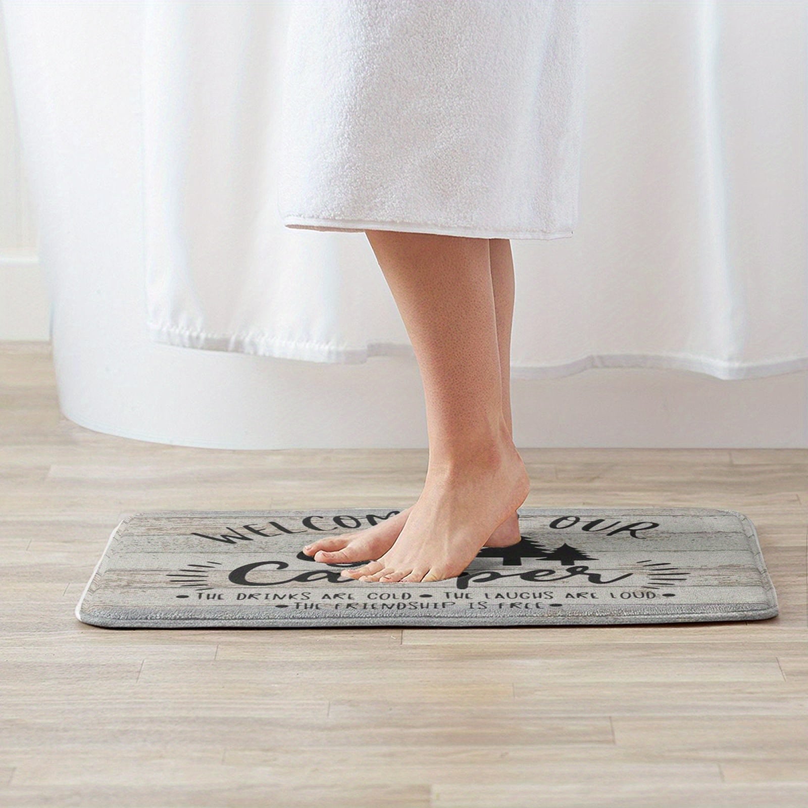 Welcome Doormat Non-Slip Absorbent Rug for Indoor Outdoor RV Patio 40x60cm