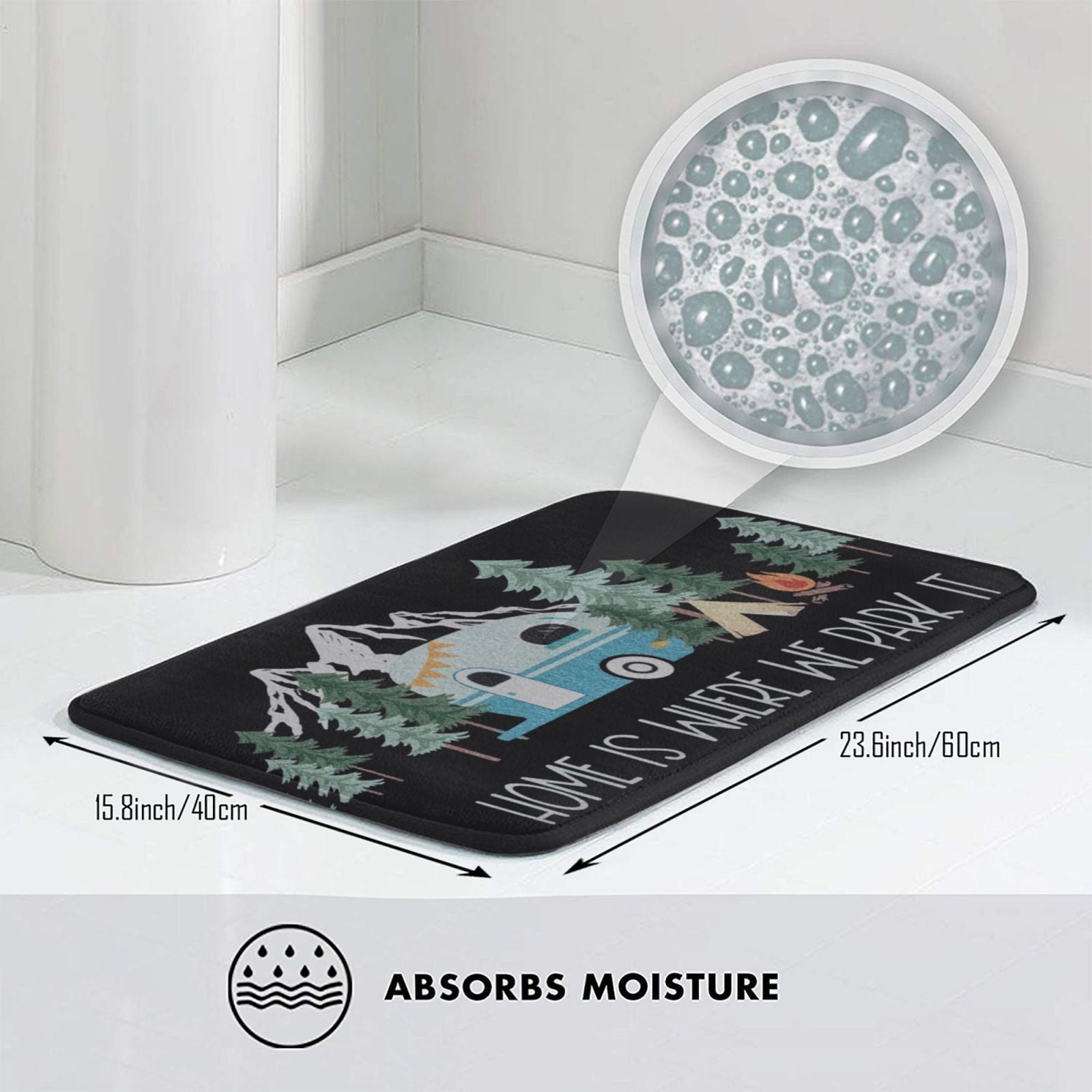 Уличный коврик для двери кемпера 40x60 см, декор для патио RV, внутренний коврик