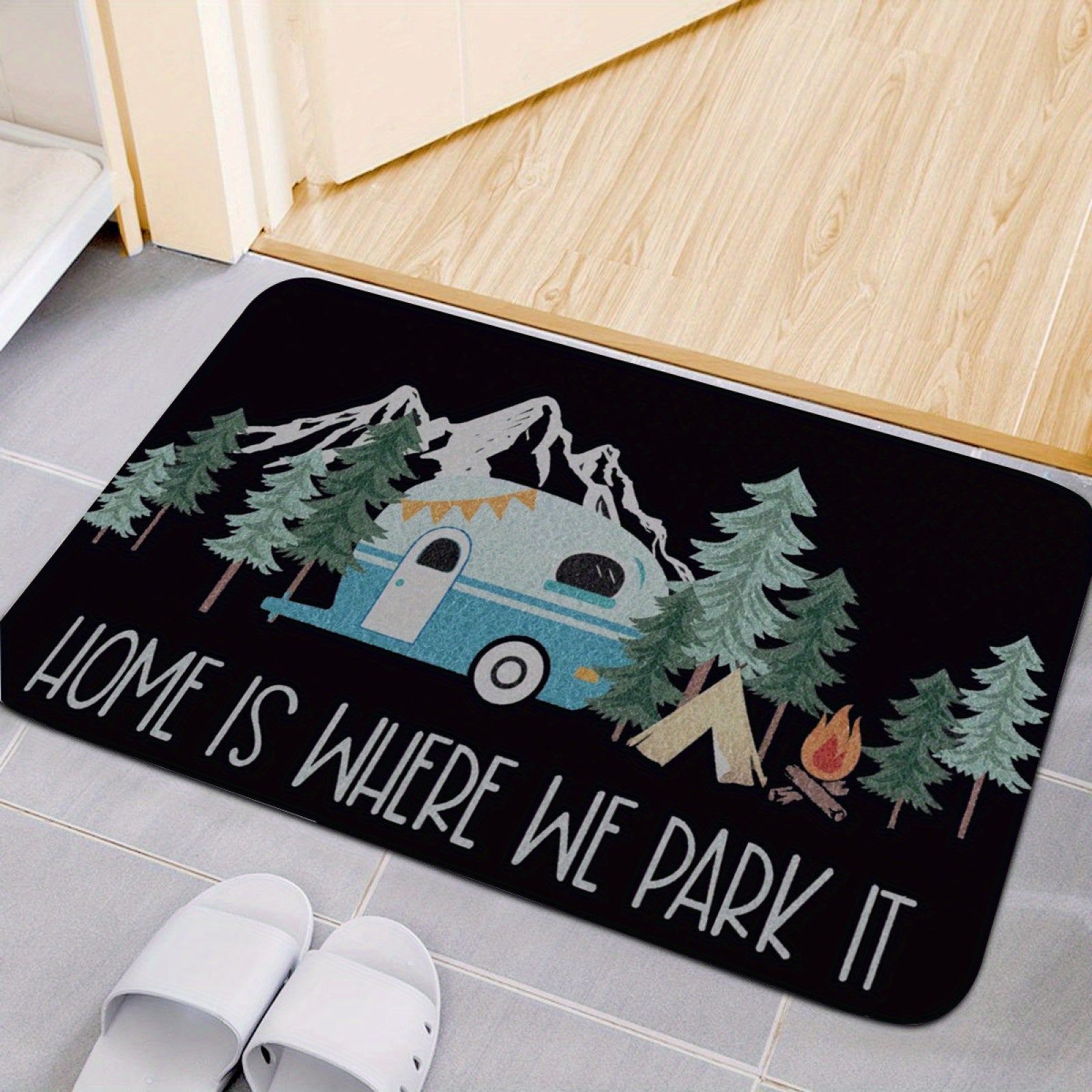 Уличный коврик для двери кемпера 40x60 см, декор для патио RV, внутренний коврик