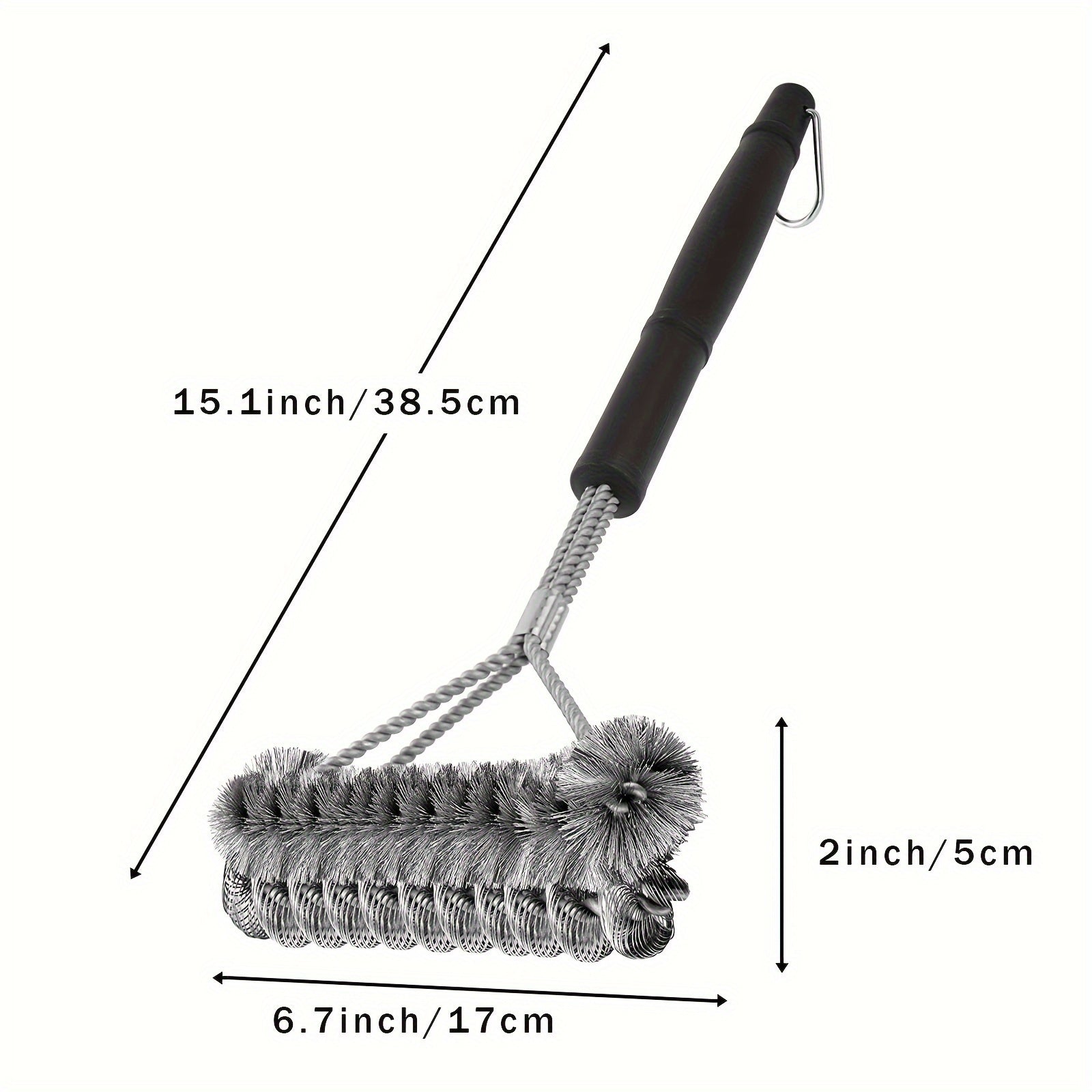 Stainless Steel Grill Brush 38cm Reusable Wire Scraper BBQ Cleaning Tool