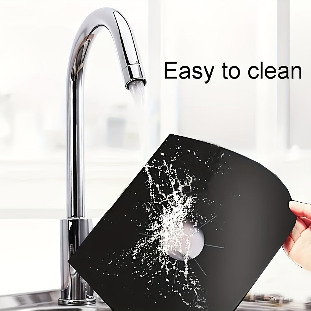 Set of 4 Reusable Stove Burner Covers for Kitchen Cleaning Protects Surface