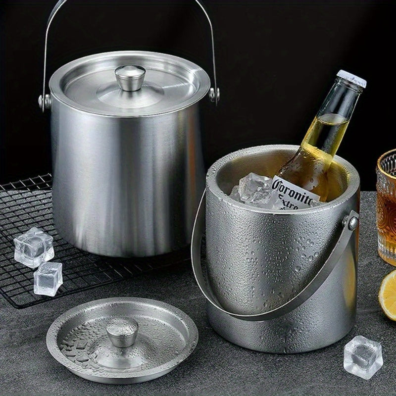 Insulated Stainless Steel Ice Bucket 1.6L 2L 3L for Wine Beer Champagne