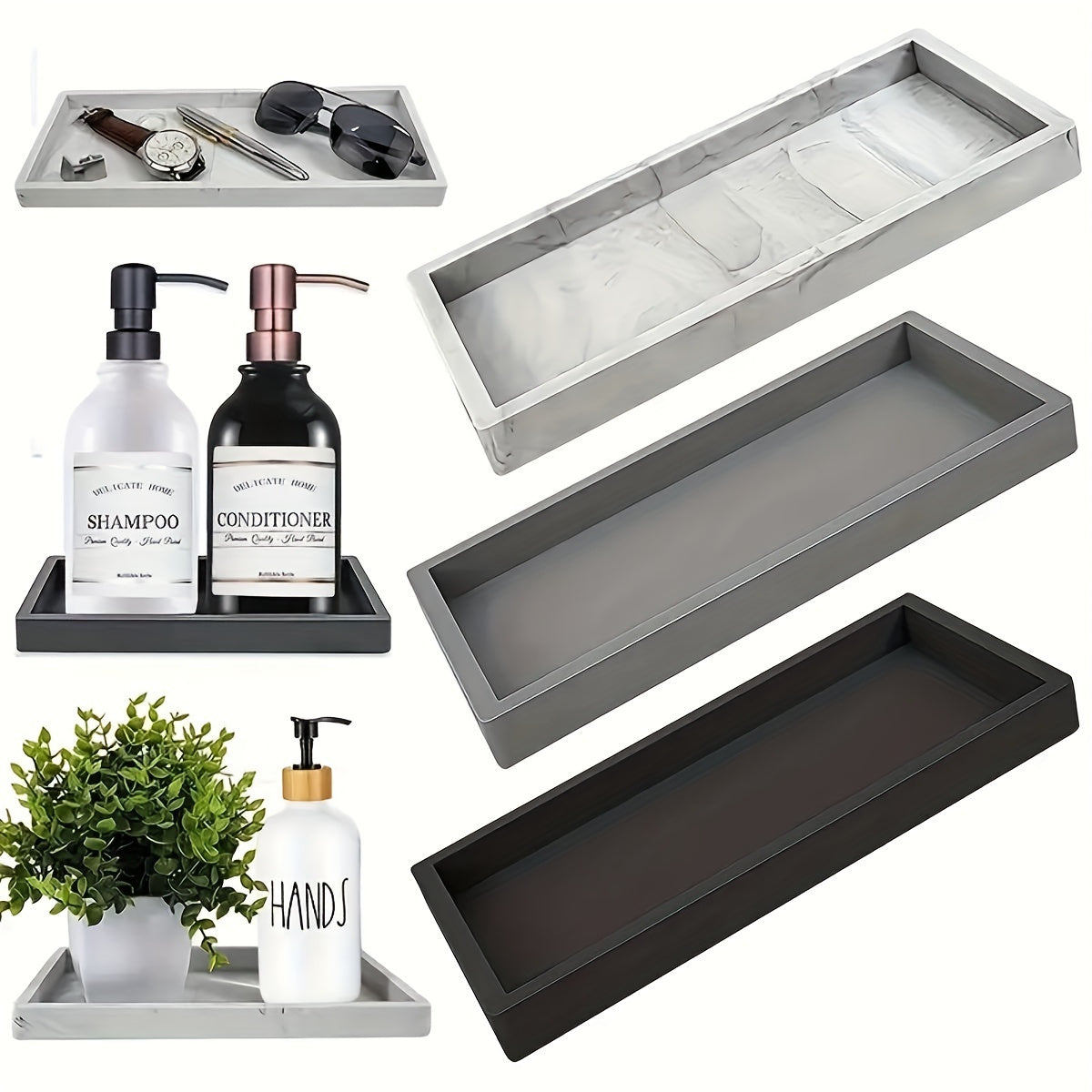 Bandeja de silicona para vanity para organización de joyas en el baño regalo para Navidad Halloween