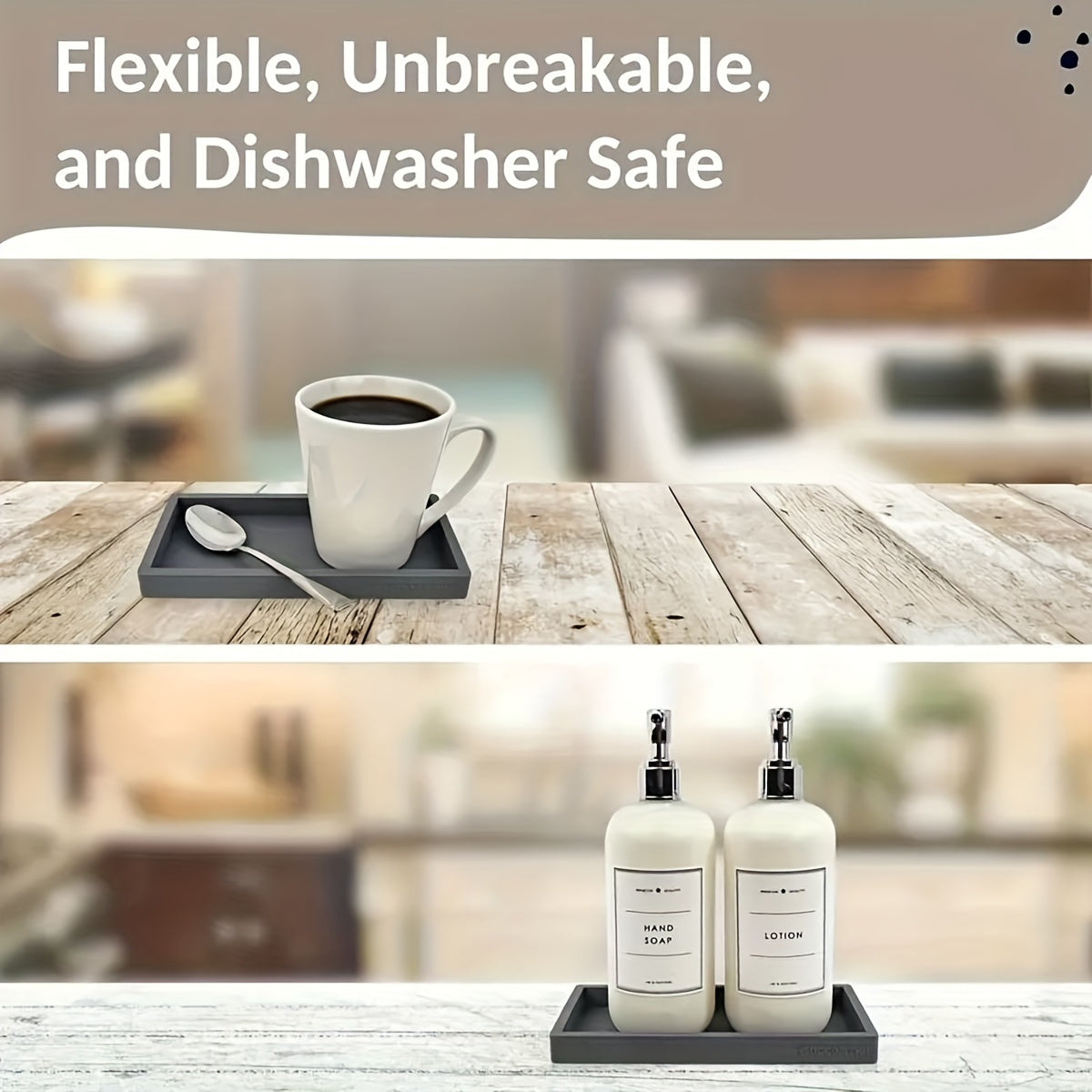 Bandeja de silicona para vanity para organización de joyas en el baño regalo para Navidad Halloween