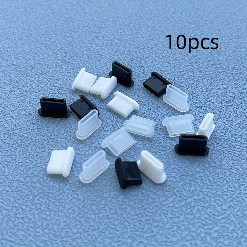 10-to'plam silikon changyutgichlar Type-C zaryadlash portlari uchun mobil telefon aksessuarlari