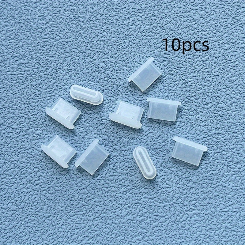 10-to'plam silikon changyutgichlar Type-C zaryadlash portlari uchun mobil telefon aksessuarlari