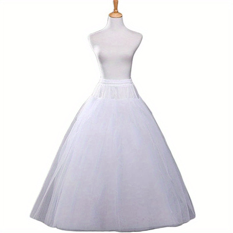 Women's White Cotton Underskirt Slip and Petticoat for Wedding Attire
