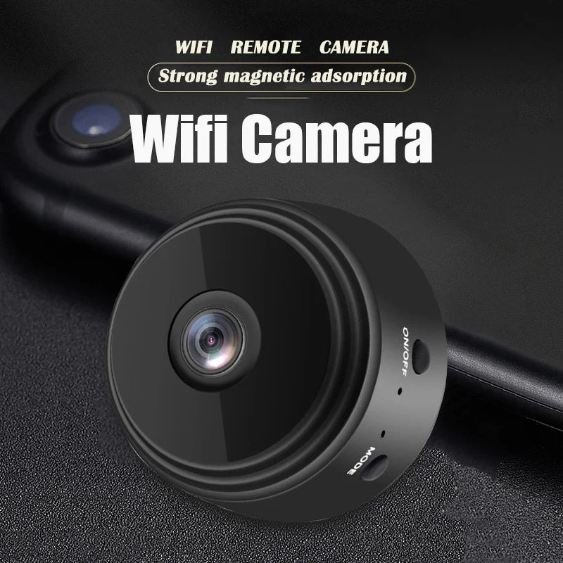 TERUHAL Wireless Mini Surveillance Camera 480p HD Zoom Lens, Avtomatik Fokus, Wi-Fi, Mobil Ilova Boshqaruvi, Ichki/Tashqi, Qayta Zaryadlanadigan Batareya, USB quvvatlanishi, Avtomatik Ekspozitsiya, Uy Xavfsizligi
