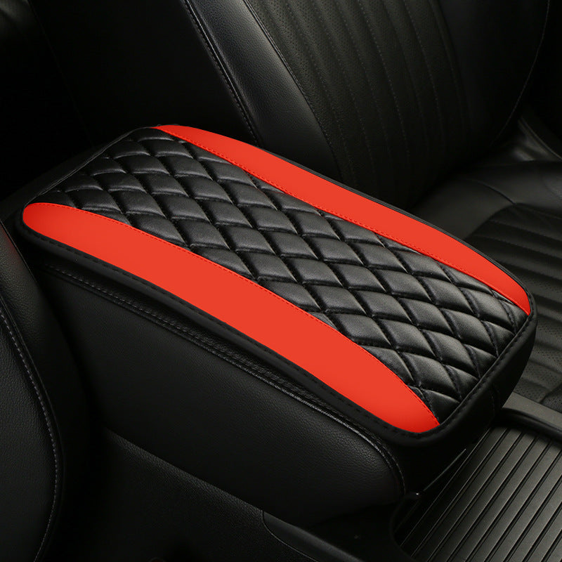 Car Armrest Cover Non-Slip Quilted Cushion Protector Center Console Accessories