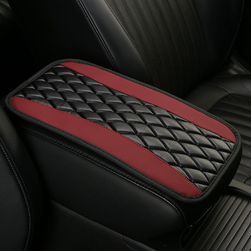Car Armrest Cover Non-Slip Quilted Cushion Protector Center Console Accessories