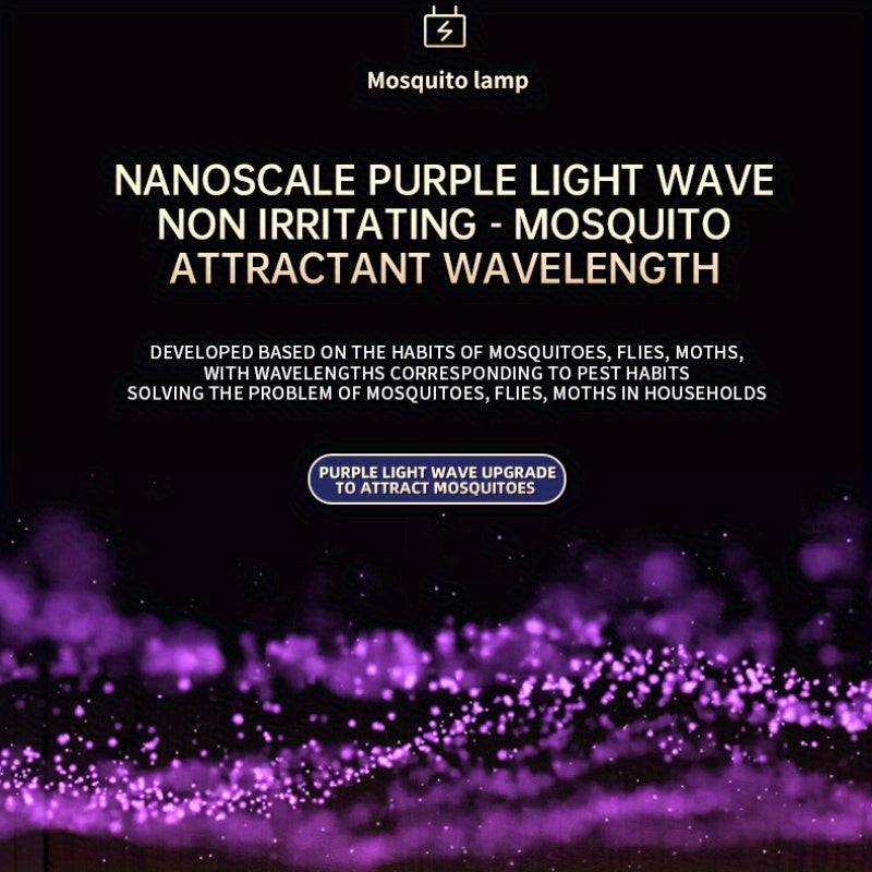 Электрическая лампа-убийца комаров для помещений и улицы, перезаряжаемая через USB, контроль вредителей, летняя ловушка для насекомых
