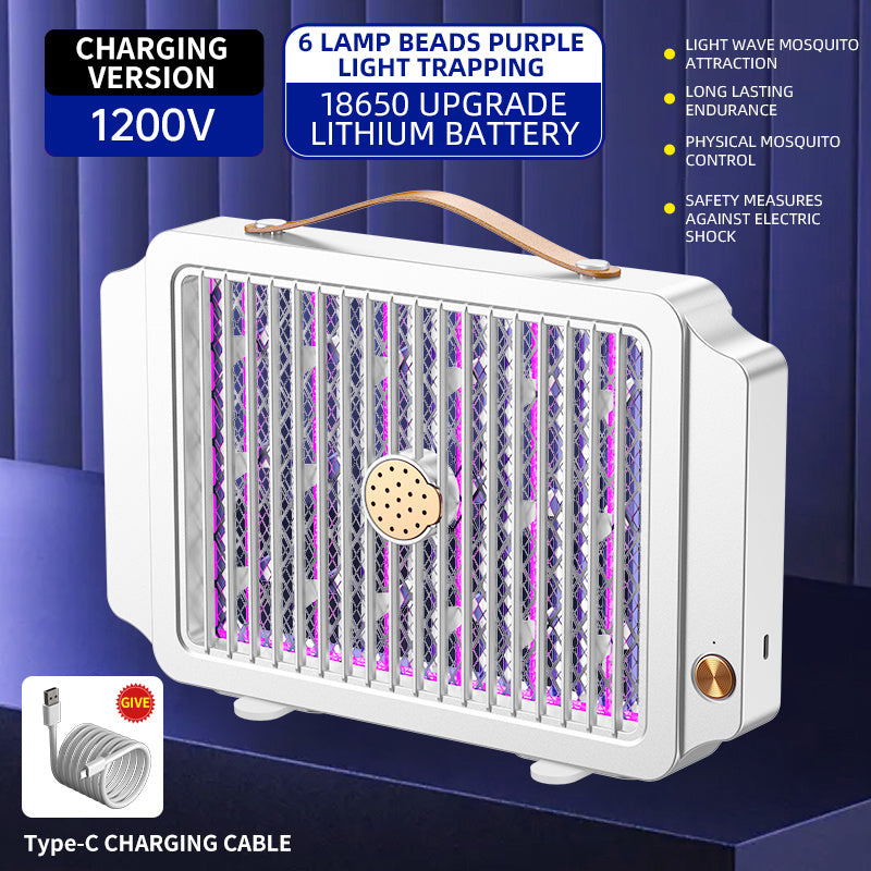 Электрическая лампа-убийца комаров для помещений и улицы, перезаряжаемая через USB, контроль вредителей, летняя ловушка для насекомых