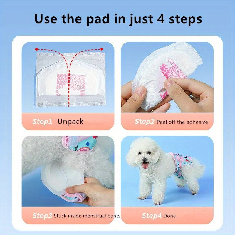 100pcs Disposable Dog Diapers for Male and Female Dogs Comfortable Absorbent Sanitary Pads