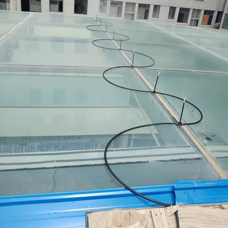 Медный комплект капельного орошения с туманным соплом и вращающейся медной распылительной головкой для сада, балкона, тропического леса