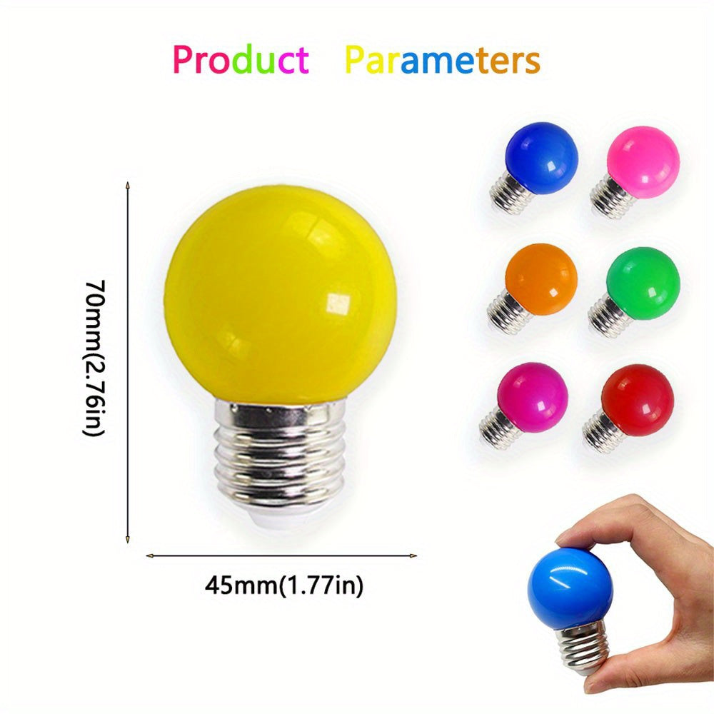 3W G45 LED Colorful Light Bulb 3W E27 Indoor Decorative Lighting
