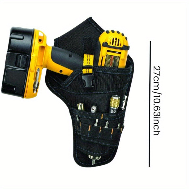 Поясная сумка для инструментов из тяжелой ткани с карманами для хранения, подходит для беспроводных дрелей