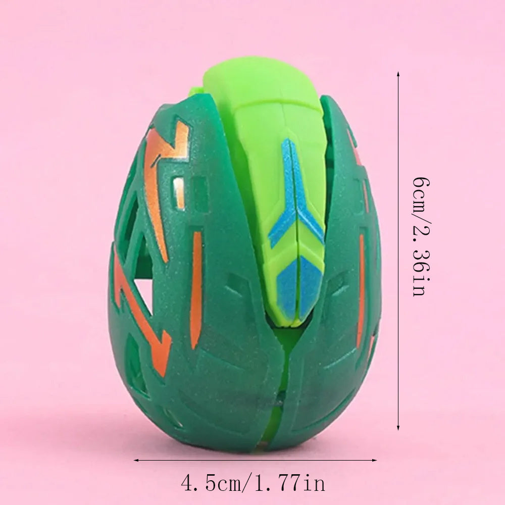 Set of 4 Dinosaur Egg Toys for Kids Ages 6-8 with Tyrannosaurus and Pterodactyl Plastic Educational Playset